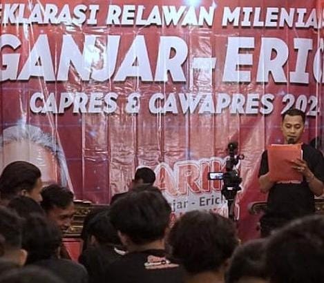 Milenial Solo Deklarasi Dukung Ganjar-Erick di Pilpres 2024