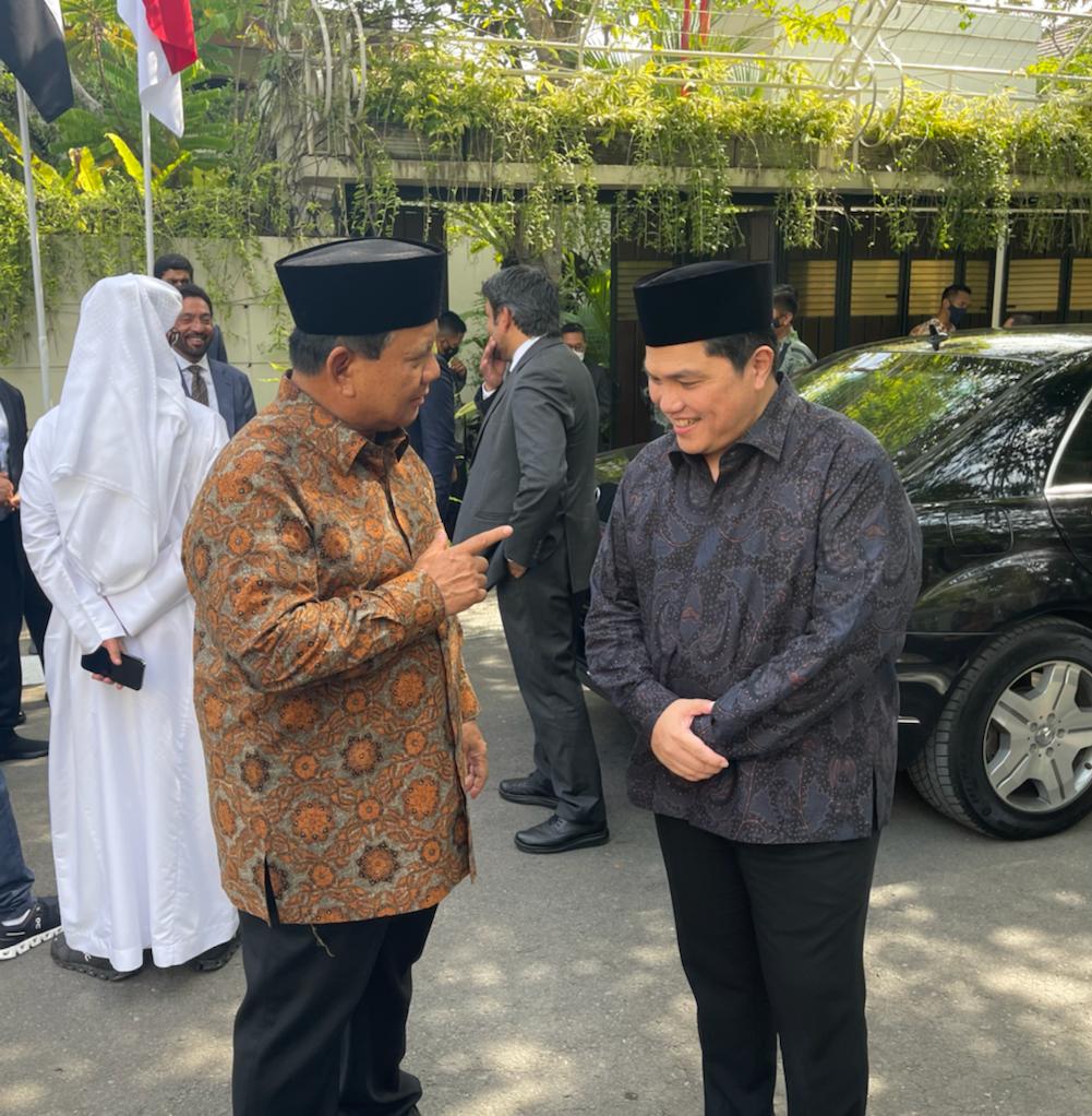 Duet Prabowo-Erick Thohir Menguat, Pengamat: Chemistry Keduanya Bisa Terbangun