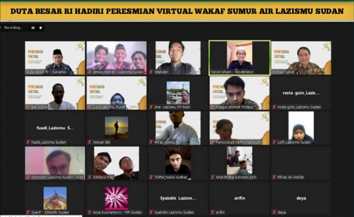 Dubes RI Hadiri Peresmian Virtual Wakaf Sumur Air Lazismu Sudan