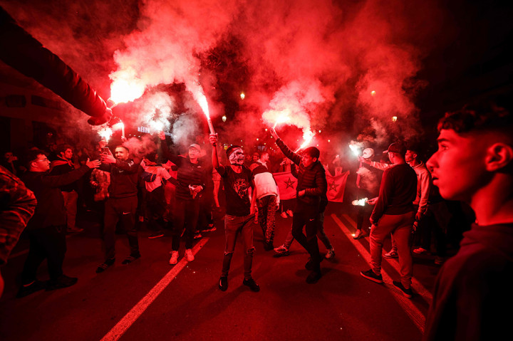 Euforia Warga Maroko Usai Singa Atlas ke Perempat Final Piala Dunia