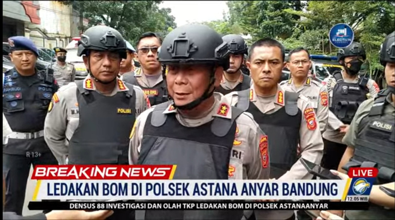 Polisi Periksa Sidik Jari Pelaku Bom Polsek Astanaanyar