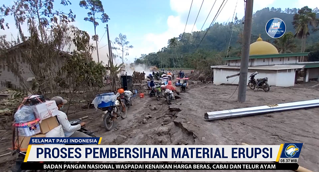 Pembersihan Material Vulkanik di Sumberwuluh Terkendala Cuaca