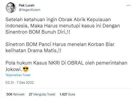 [Cek Fakta] Bom Bunuh Diri Sinetron Pengalihan Isu usai Ketahuan Ubrak-abrik Kepulauan? Ini Faktanya