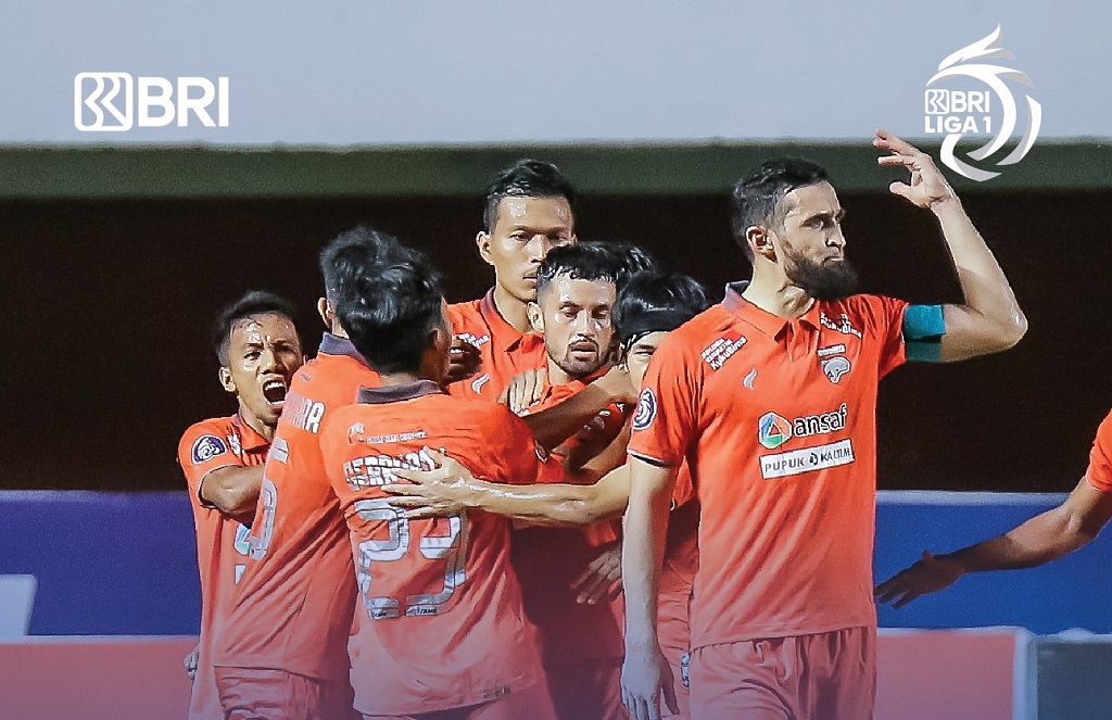 Selebrasi gol para pemain Borneo FC. (Foto: Twitter BRI Liga 1)