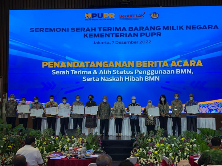 Kemendikbudristek Menerima Penyerahan Infrastruktur Barang Milik Negara