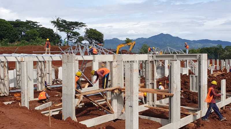 Risha yang dibangun untuk korban bencana di Cianjur. Foto: Kementerian PUPR