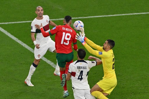 Cetak Gol Sundulan ke Gawang Portugal, Youssef En-Nesyri Saingi Rekor Lompatan Ronaldo