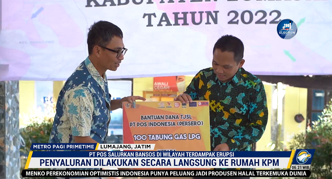 PT Pos Salurkan Bansos di Wilayah Terdampak Erupsi