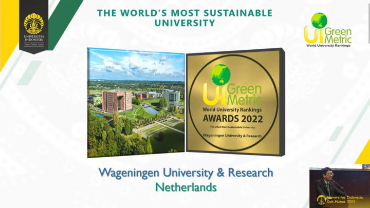 UI GreenMetric 2022, Wageningen University and Research Kampus Berkelanjutan Terbaik di Dunia