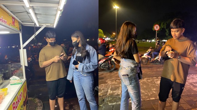 Gaya Santai Kaesang dan Erina Jajan Pinggir Jalan Yogya Usai Menikah