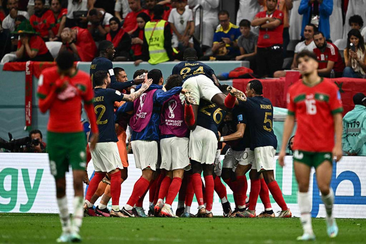 Selebrasi Para Penggawa Prancis Usai ke Final Piala Dunia 2022