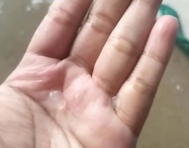 Hujan Es Mengguyur Lampung Selatan