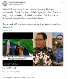 [Cek Fakta] Video Anies Baswedan Sebut Pakai Baju Batik Merupakan Pelanggaran? Ini Faktanya