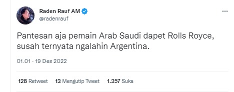 [Cek Fakta] Benarkah Timnas Arab Saudi Dapat Hadiah Mobil Rolls Royce? Ini Faktanya