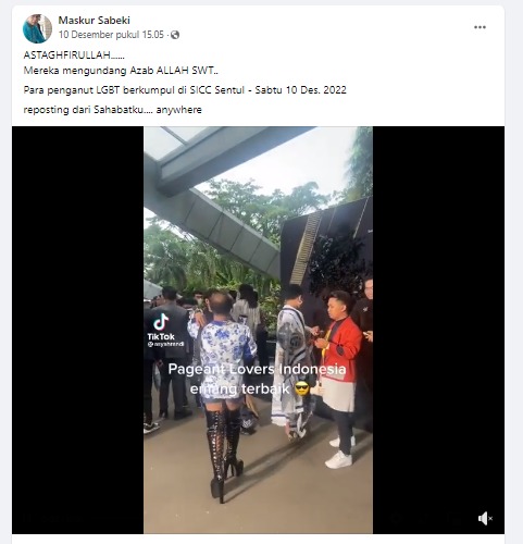 [Cek Fakta] Video Penganut LGBT Kumpul di Sentul? Ini Faktanya