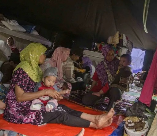 Korban gempa Cianjur yang berada di Posko Pengungsian. (Foto: Dok. Antara)