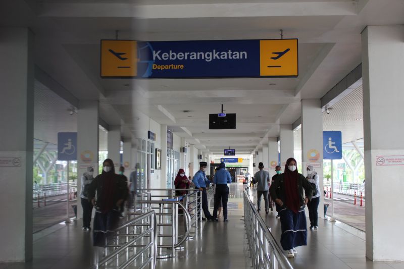 Situasi di Bandara Radin Inten II Lampung pada periode Natal dan Tahun Baru. Lampung Selatan, Jumat (23/12/2022). ANTARA/Ruth Intan Sozometa Kanafi.