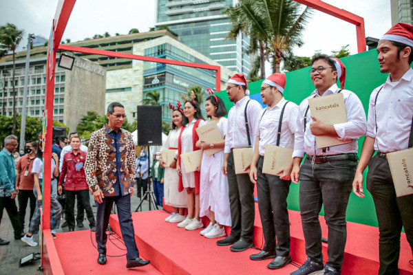 Hadiri Perayaan Natal di Bundaran HI, Pj Gubernur DKI Harap Semangat Toleranasi Makin Bertumbuh