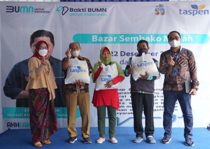 Taspen Dorong Kesejahteraan Masyarakat Lewat Bazar Sembako Murah