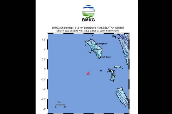 Gempa M5,2 Nias Selatan Akibat Subduksi Lempeng Indo-Australia