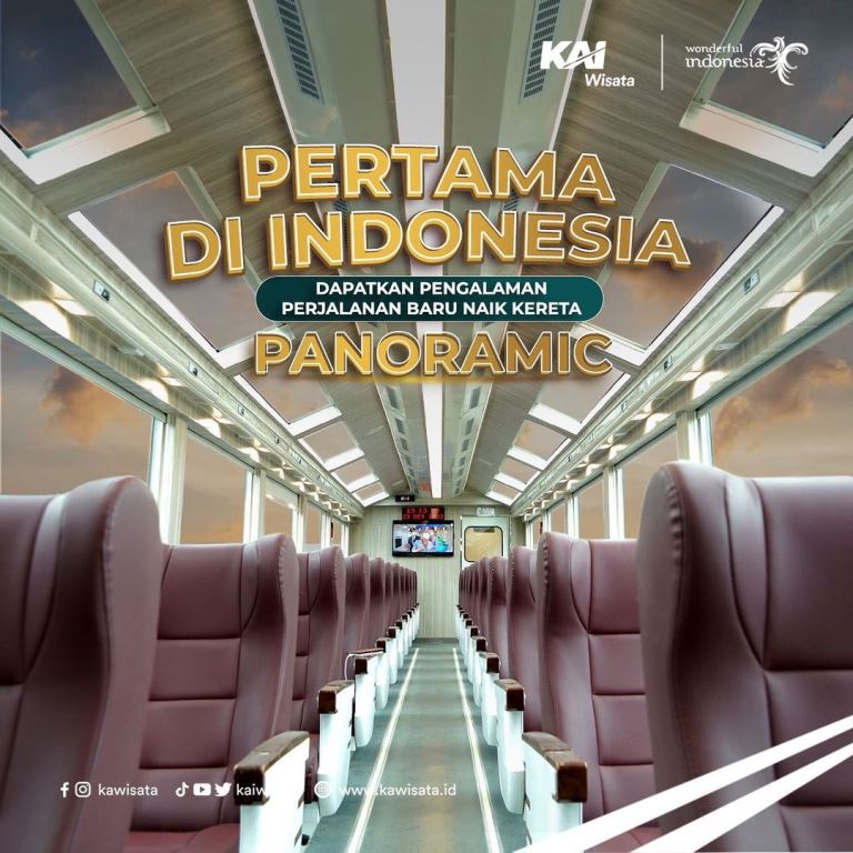 Kereta Panoramic Pertama di Indonesia. (Foto: kawisata)