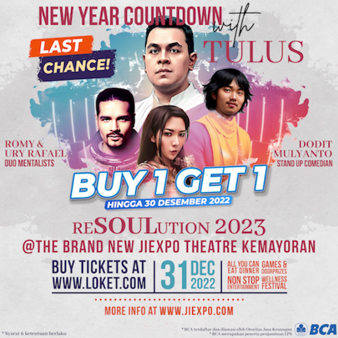 Tulus, Nikita Dompas, Dodit Mulyanto, Romi Rafael Siap Hibur JIEXPO New Year reSOULution
