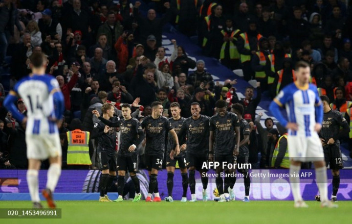 Hujan Gol Iringi Kemenangan Arsenal atas Brighton