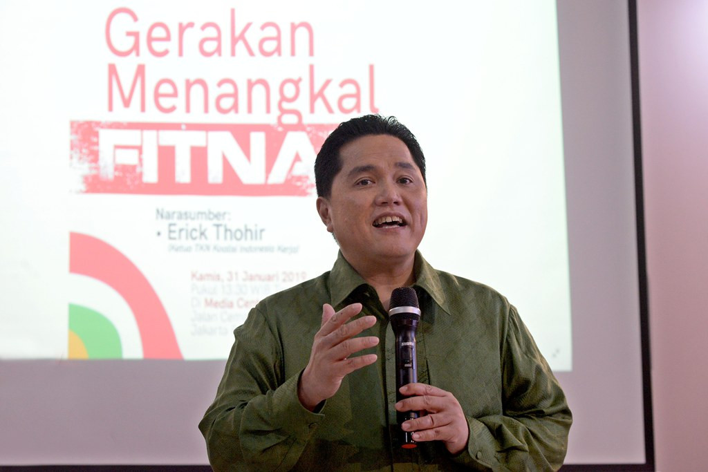 Menteri BUMN Erick Thohir. Foto: dok MI/Susanto.