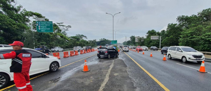Jasa Marga Berlakukan <I>Contraflow</I> di Tol Jagorawi Arah Jakarta