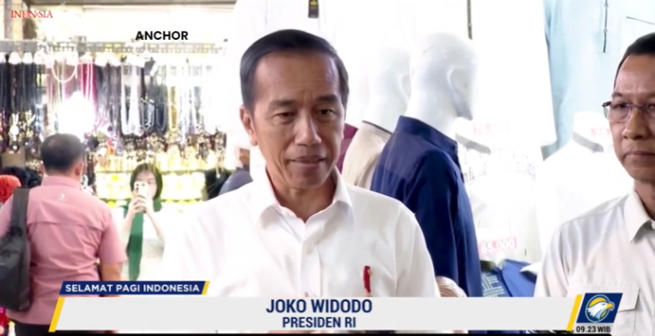 Presiden Jokowi Kunjungi Pasar Tanah Abang Usai Pencabutan PPKM