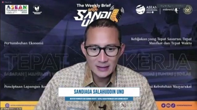 Bagaimana nasib scan PeduliLindungi setelah PPKM dicabut? Ini keterangan Menparekraf Sandiaga Uno. (Foto: Dok. Kemenparekraf)