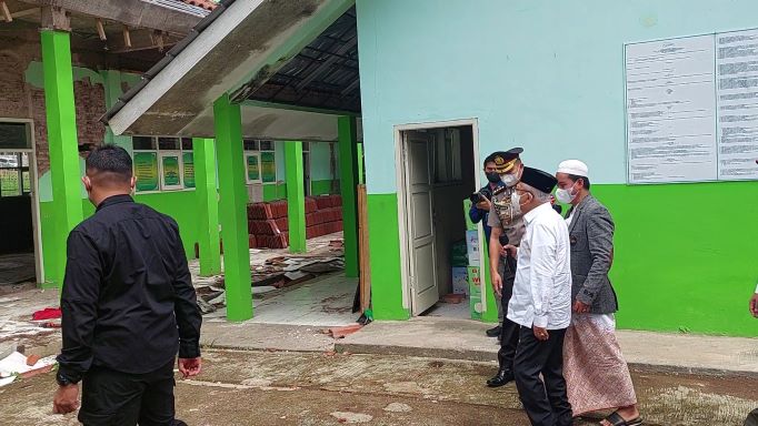 Wapres Tinjau Ponpes Terdampak Gempa Cianjur