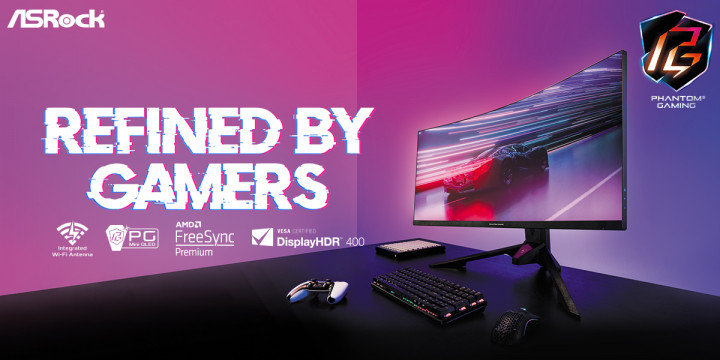 Deretan Monitor Gaming ASRock Seri Phantom Gaming