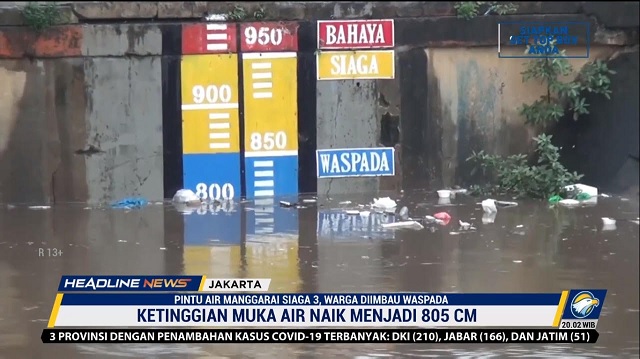 Pintu Air Manggarai Siaga 3, Warga Diimbau Waspada