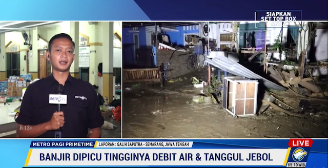 Tanggul Jebol, Banjir Bandang Terjang Semarang