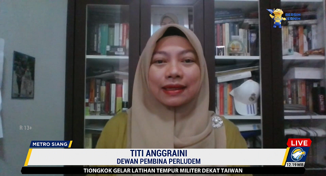 Dewan Pembina Perludem Titi Anggraini. Foto: Dok/Screenshot Metro TV