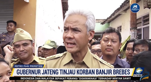 Ganjar Tinjau Dampak Banjir Bandang Brebes, Jamin Bantuan Renovasi Rumah