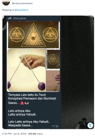 [Cek Fakta] Benarkah Latto-Latto Berarti Aku Yahudi? Ini Faktanya