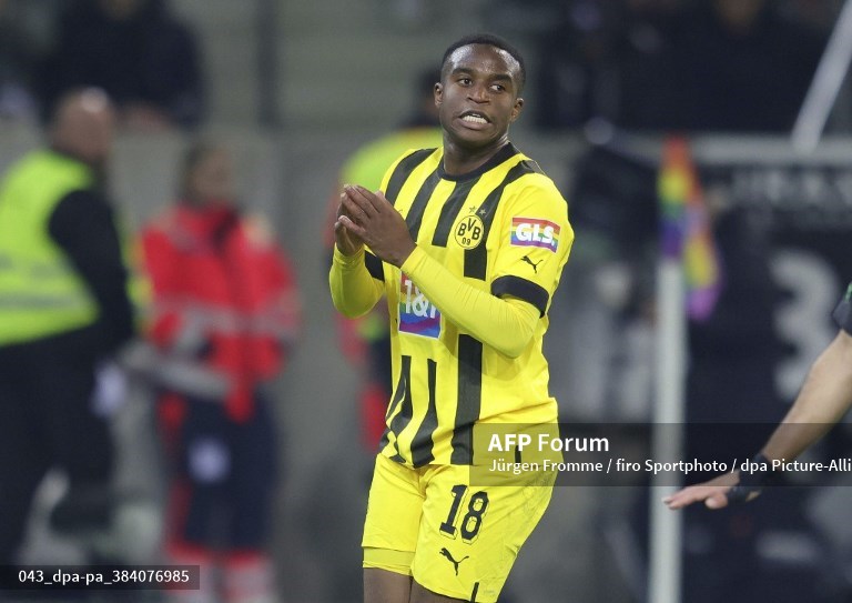 Penyerang Borussia Dortmund, Youssoufa Moukoko (AFP/Jurgen Fromme)