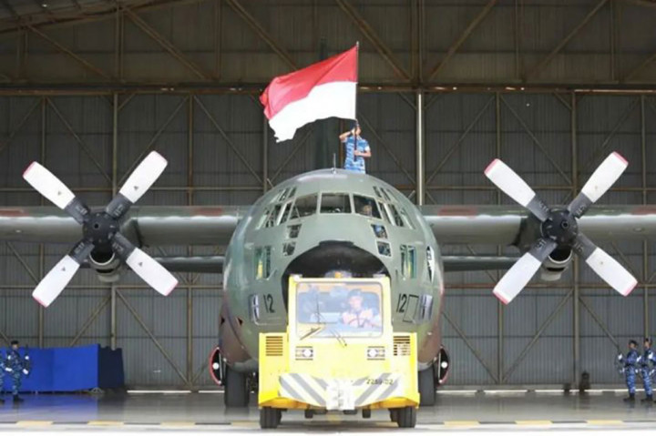 Setelah 47 Tahun Mengabdi, C-130B Hercules A-1312 Dipensiunkan