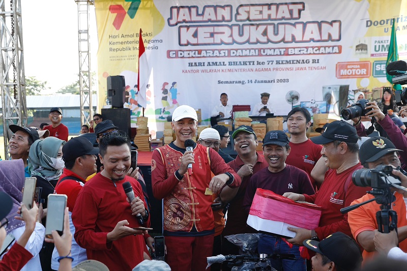 Ganjar Ajak Warga Jateng Rawat Kerukunan dan Toleransi Beragama
