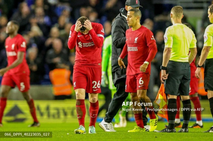 <i>Bapuk!</i> Statistik Liverpool saat Dibantai Brighton Terburuk di Era Klopp