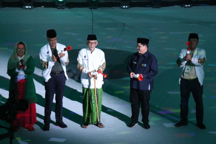 Ganjar dan Erick Thohir Saling Puji di Hadapan Warga NU