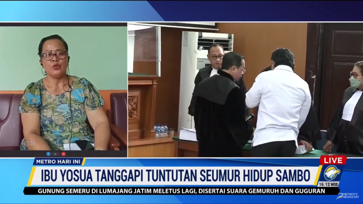 Ibu Brigadir J Kecewa Ricky Rizal dan Kuat Ma'ruf Hanya Dituntut 8 Tahun Penjara