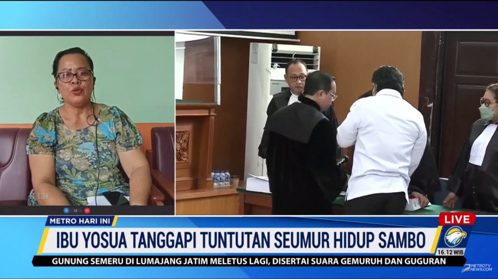 Ibu Brigadir J Kecewa Ricky Rizal dan Kuat Maruf Hanya Dituntut 8 Tahun Penjara