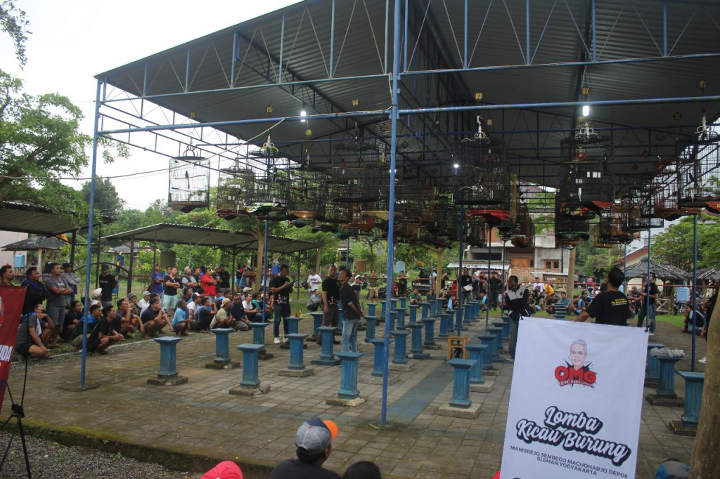 Kegiatan perlombaan komunitas Kicau Burung di Sembego, Maguwoharjo, Kecamatan Depok, Kabupaten Sleman, Daerah Istimewa Yogyakarta (DIY). Dokumentasi/ istimewa