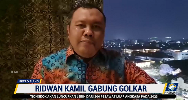 Pengamat: Golkar Pilih Ridwan Kamil untuk Raub Suara di Jabar