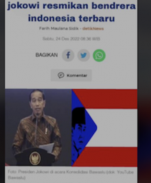 [Cek Fakta] Benarkah Jokowi Resmikan Bendera Indonesia Terbaru? Begini Faktanya