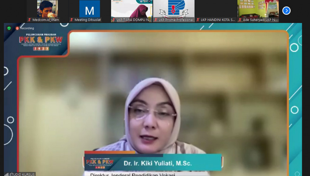 Dirjen Pendidiakan Vokasi Kementerian Pendidikan, Kebudayaan, Riset dan Teknologi (Kemendikbudristek), Kiki Yuliati. Medcom.id/Ilham Pratama Putra