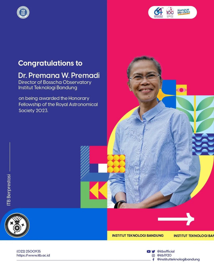 Selamat! Direktur Observatorium Bosscha Terima Penghargaan Bergengsi Royal Astronomical Society